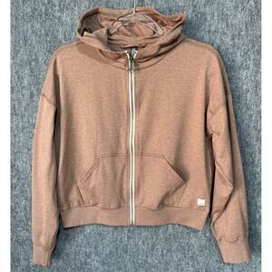 Vuori Halo Modern Full Zip Hoodie XS Nutmeg Heather DreamKnit Relaxed Fit